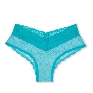 No Boundaries Juniors Lace Cheeky Panty Teal